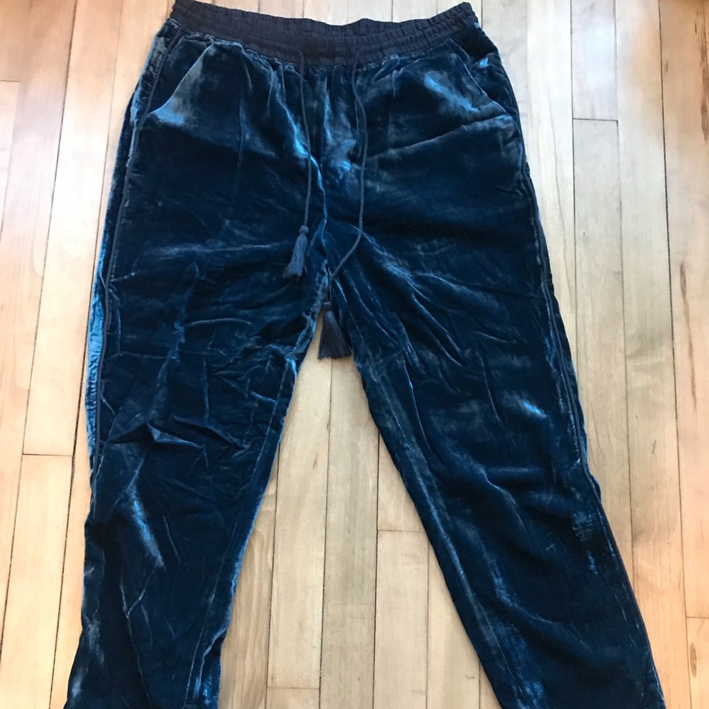 Anthropologie Velvet Joggers